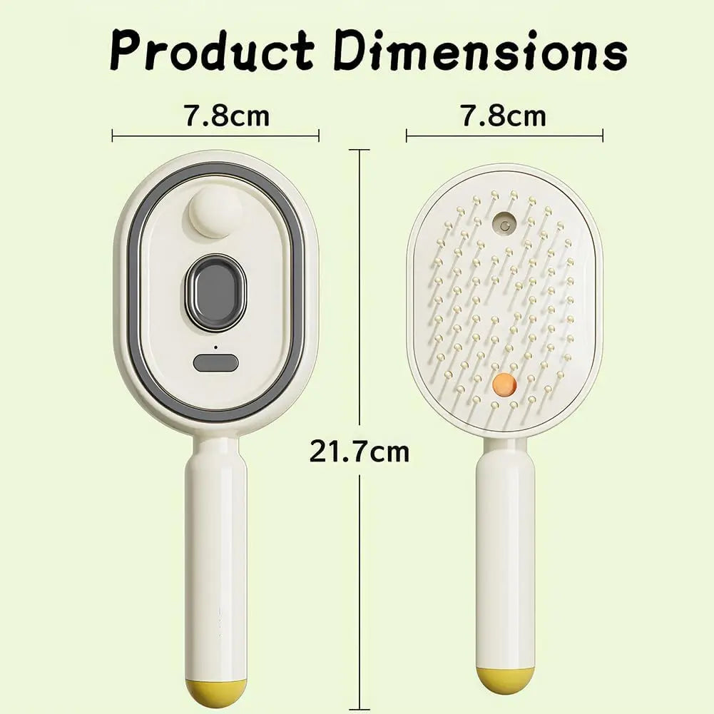 Electric Portable Spray Massage Comb Detangling Hair Brush with Moisturizing Spray and Scalp Massage Function for All Hair Types