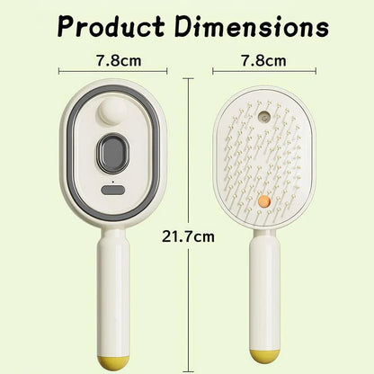 Electric Portable Spray Massage Comb Detangling Hair Brush with Moisturizing Spray and Scalp Massage Function for All Hair Types
